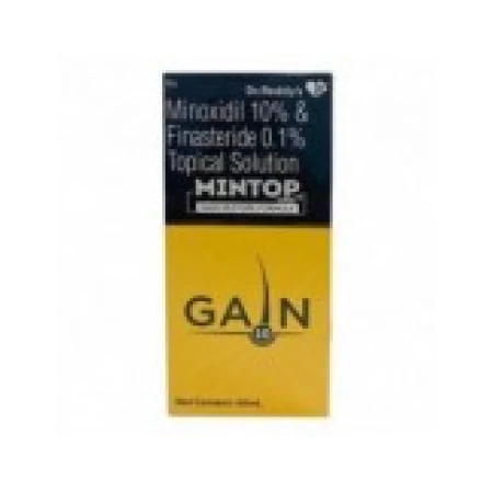 Solutie, Dr. Reddy's, Gain 10, impotriva Caderii Parului, Minoxidil 10% si Finasteride 0.1%, Pipeta si Pulverizator, 60ml