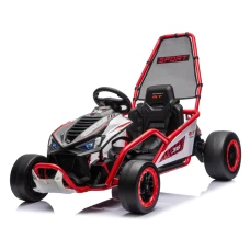 Go-Kart electric cu functie DRIFT, recomandat 4-8 ani, 300W, 24V 10Ah, scaun tapitat, rosu
