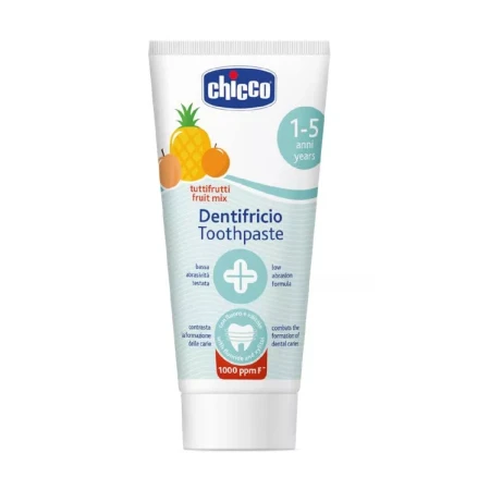 Pasta de dinti cu fluor si aroma de multi-fructe 1-5 ani+, 50ml, Chicco
