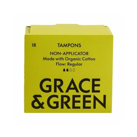 Tampoane din bumbac organic 100% Normal (18 buc), Grace and Green