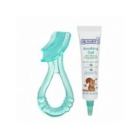 Set Gel Dentar si Jucarie Dentitie, Nuby, Dr. Talbot's, pentru Calmarea Durerilor Gingivale ale Bebelusilor, Natural, 15g