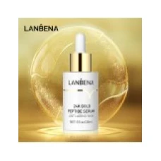 Ser, Lanbena, 24K Gold, cu Peptide de Aur 24K, Anti-Imbatranire, 30ml