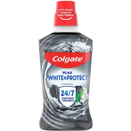 Apa de gura Plax White Charcoal, 500ml, Colgate