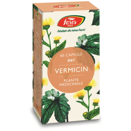 Vermicin, 60 capsule, Fares