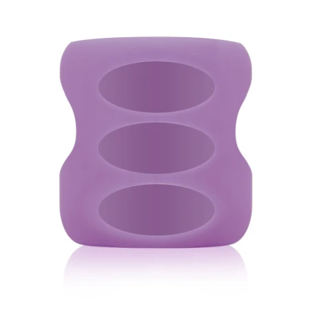 Protectie silicon pentru biberon din sticla cu gat larg violet, 270ml, Dr. Brown's
