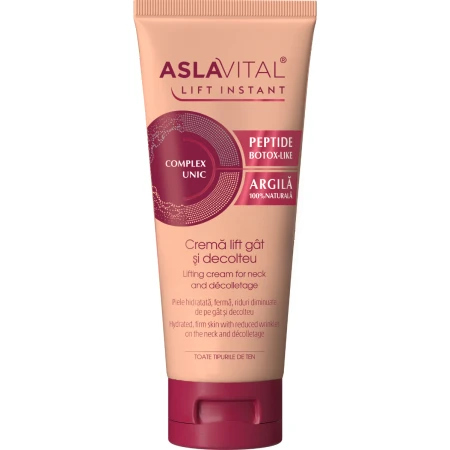 Crema lift pentru gat si decolteu Lift Instant, 100ml, AslaVital
