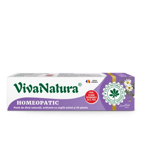 Pasta de dinti GennaDent Homeopatic, 80ml, VivaNatura