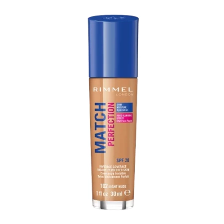 Fond de ten Match Perfection 102 Light Nude, 30ml, Rimmel London