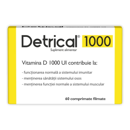 Detrical vitamina D 1000 UI, 60 comprimate, Zdrovit
