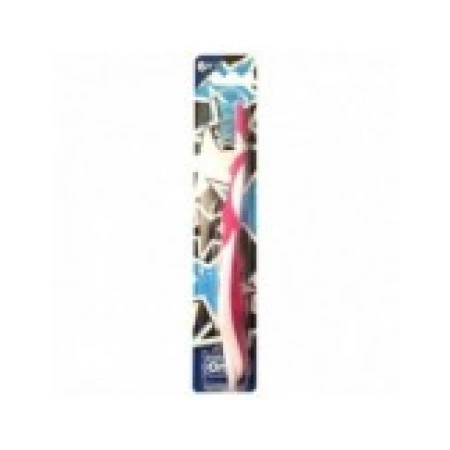 Periuta de Dinti pentru Copii, Oral-B, CrossAction, Varsta 6+ Ani, Multi-Protectie, Peri Soft, Culoare Roz