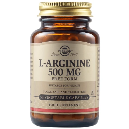 L-Arginina 500mg, 50 capsule, Solgar