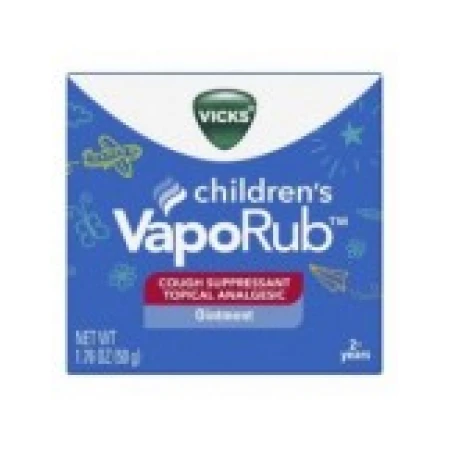 Unguent Rubefiant pentru Copii, Vicks, VapoRub, Efect Adjuvant impotriva Simptomelor de Raceala si Tuse, 50gr