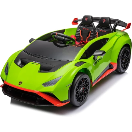 Masinuta electrica cu functie drift Lamborghini Huracan STO, putere 220W, 12V Premium, Verde