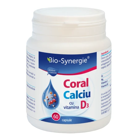 Calciu coral, 60capsule, Bio Synergie