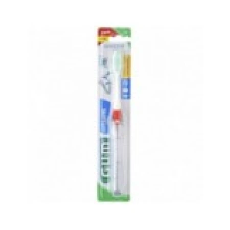 Periuta de Dinti Manuala, Gum, Travel 158, cu Peri Tratati cu Clorhexidina, Soft, Culoare Portocalie