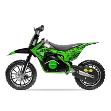 Motocicleta electrica pentru copii NITRO Eco Serval 500W cu roti 10 10 inch, culoare Verde