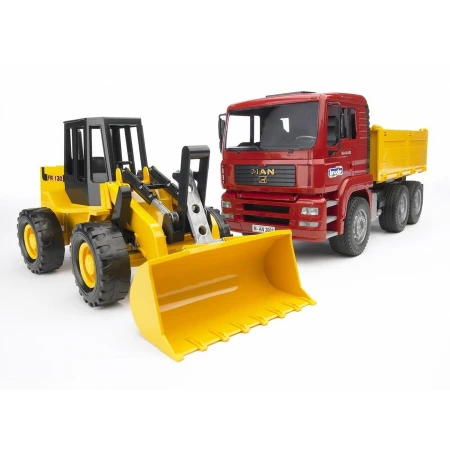 BRUDER Camion MAN TGA basculabil si buldozer FR130, Bruder 02752