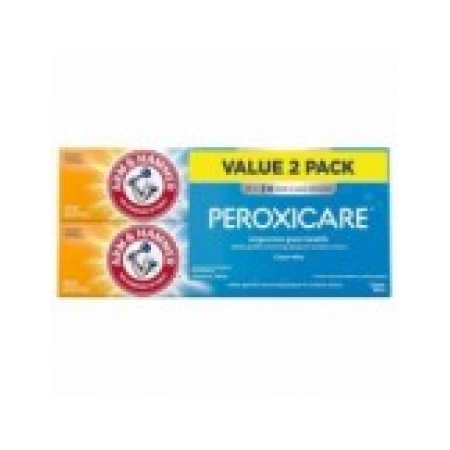 Set 2x Paste de Dinti, Arm & Hammer, Peroxicare, pentru Albirea Dintilor, Aroma de Menta, cu Fluor, 2x 170gr