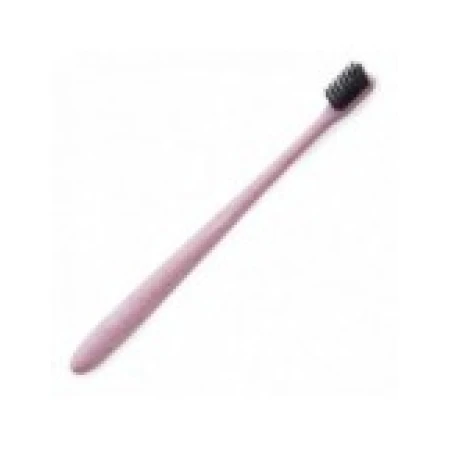 Periuta de Dinti Manuala, Zamo®, din Polyacril si Fibre de Bambus, Soft, Culoare Roz