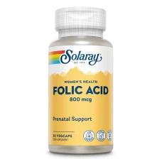 Acid Folic 800 mcg Solaray, 30 capsule vegetale, Secom