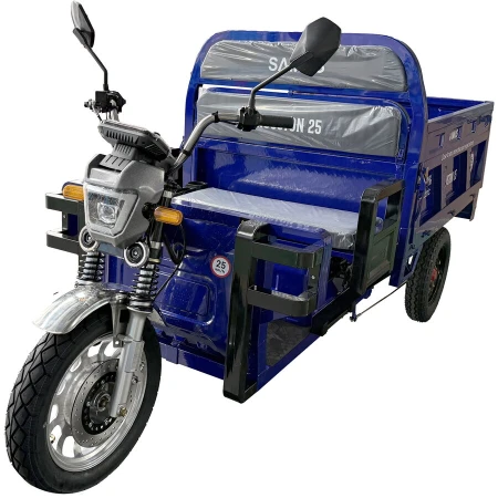 Samus Triciclu electric, tricicleta, Samus Cargo Houston-25-1.5-72V45 Blue, motor 1500 W, acumulator 72V 45Ah, viteza maxima 25 km/h, autonomie 69 km, sarcina maxima 585 kg, Albastru