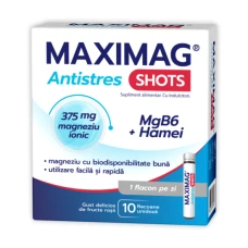 MaxiMag Antistres Shots, 10 flacoane, Zdrovit