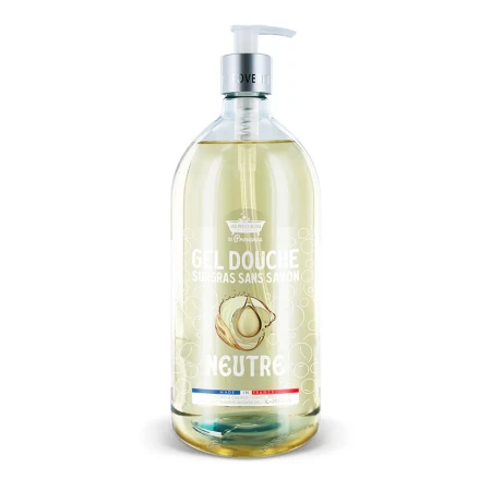 Gel de dus neutru Surgras fara sapun, 1l, Les Petites Bains de Provence