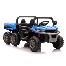 UTV electric pentru 2 copii Kinderauto Farm Tractor 6x6 180W 12V PREMIUM, culoare Albastra