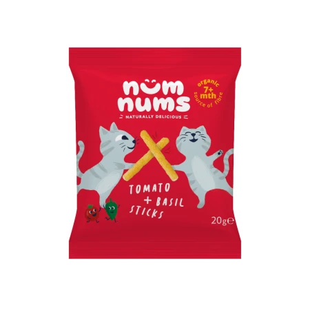 Sticksuri cu rosii si busuioc Bio, 20g, Num Nums