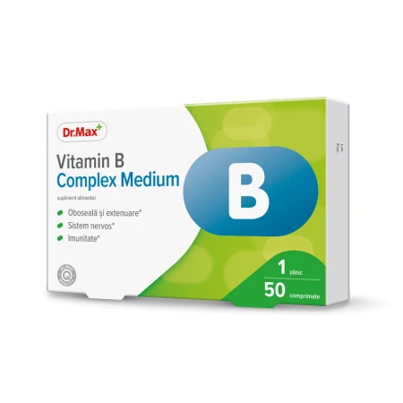 Dr. Max Vitamin B Complex Medium, 30 comprimate
