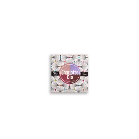 Fard bio pentru pleoape paleta in 4 culori cu Acid Hialuronic si Castravete Luxury, 5.6g, Charlotte Bio