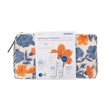 Pachet Yogurt Sun Crema de fata cu SPF50 50ml + Crema pentru ten 20ml, Korres