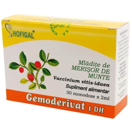 Gemoderivat din muguri si mladite de merisor de munte, 30monodoze, Hofigal