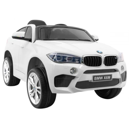 Masinuta electrica pentru copii BMW X6M 90W 12V 7Ah cu echipare STANDARD, culoare Alba