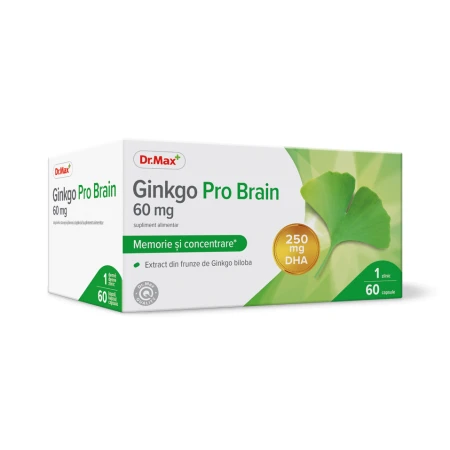 Dr. Max Ginkgo Pro Brain, 60 capsule moi