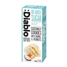 Fursecuri fara zahar cu cocos caramel si arahide, 100g, Diablo