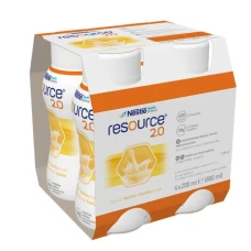 Resource 2.0 cu aroma de vanilie, 4 x 200ml, Nestle