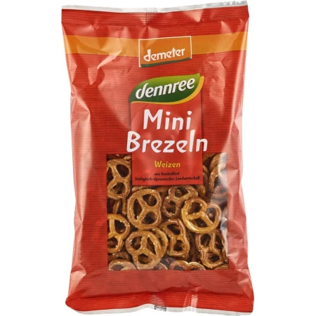 Mini covrigei eco din grau Demeter, 150g, Dennree