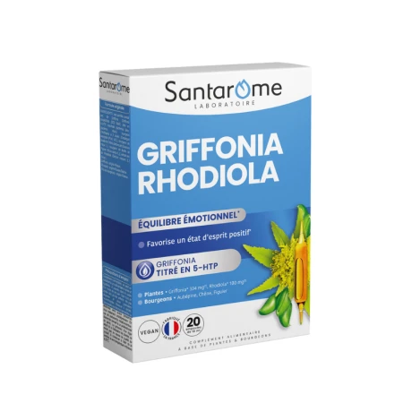 Griffonia Rhodiola, 20 fiole, Santarome