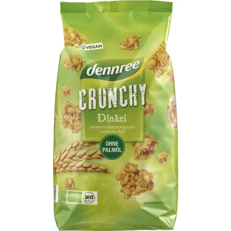 Cereale crunchy cu spelta bio 750g, Dennree