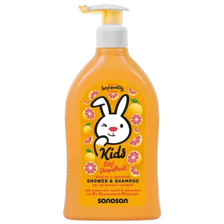 Gel de dus si sampon 2in1 cu aroma de grapefruit, 400ml, Sanosan