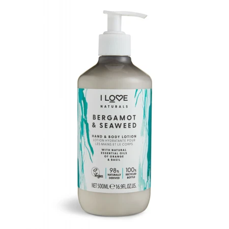Lotiune de maini si corp Bergamot Seaweed Naturals, 500ml, I Love Cosmetics