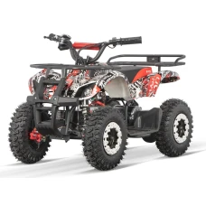 ATV electric pentru copii NITRO Torino Quad 1000W 36V 12Ah, Snowy tyres, grafiti white
