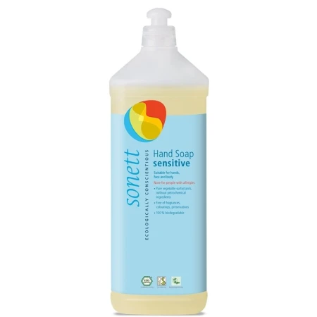 Sapun lichid - gel de dus ecologic SENSITIVE 1L, Sonett