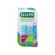 Set 40x Periute Interdentare, GUM, Soft-Picks Comfort Flex, Small, pentru Curatare in Profunzime, Peri Moi