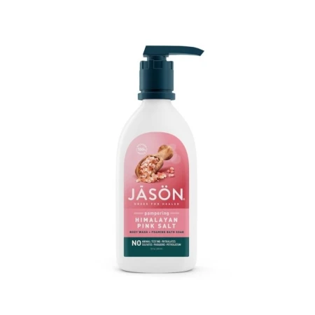 Gel de dus si spuma de baie cu sare roz de Himalaya, 887 ml, Jason