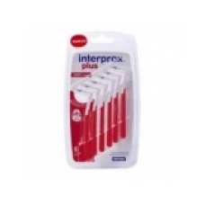 Set 6x Periute Interdentare, Dentaid, Interprox Plus, Unghi L 90°, Forma Conica, Culoare Rosie, ISO 0.8-1.0mm