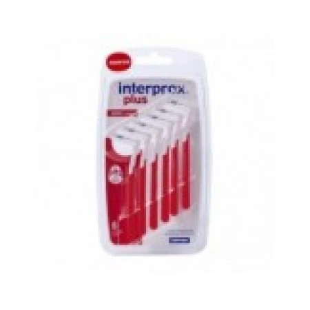 Set 6x Periute Interdentare, Dentaid, Interprox Plus, Unghi L 90°, Forma Conica, Culoare Rosie, ISO 0.8-1.0mm