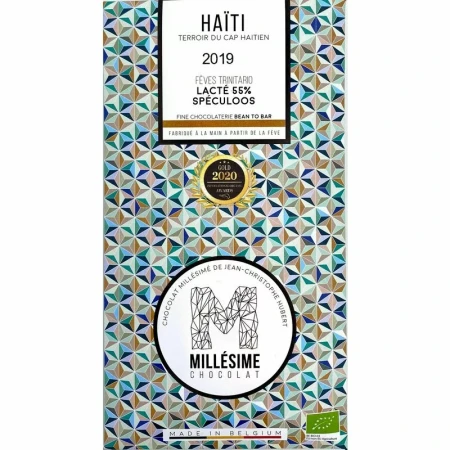 Ciocolata belgiana artizanala Speculoos Haiti Eco 70g Millesime