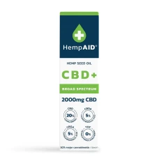 Ulei de canepa cu 2000mg CBD 500mg CBDA 500mg CBGA, 10ml, HempAID